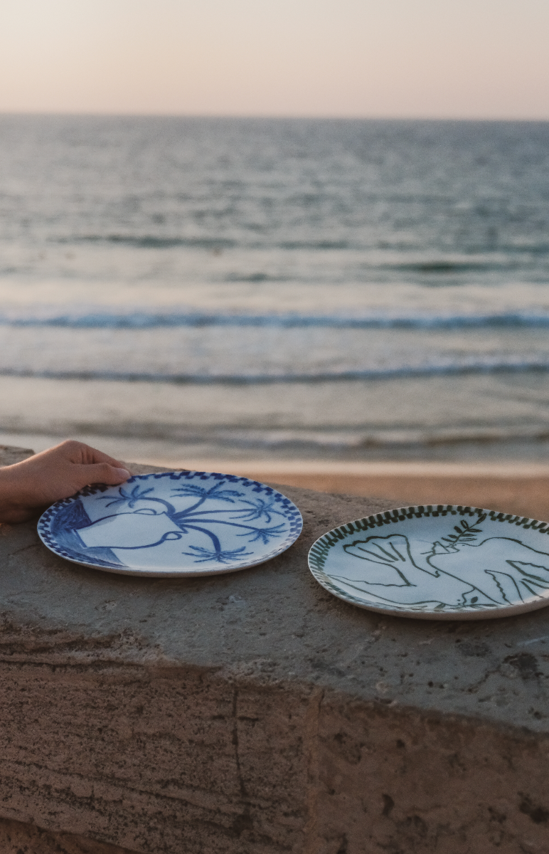 BLUE - HAND PAINTED PLATE X HADAS HAYUN